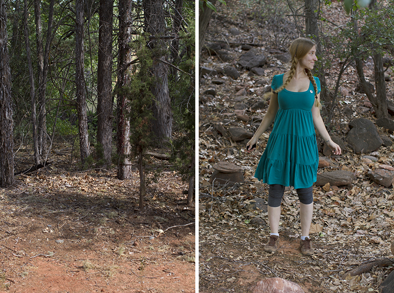 Location scouting for the perfect forested backdrop.